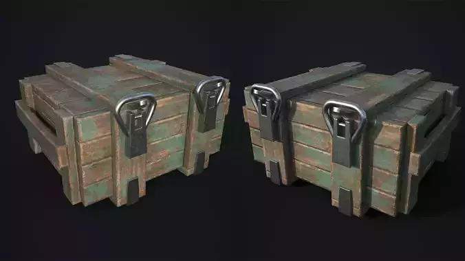 small wooden army box