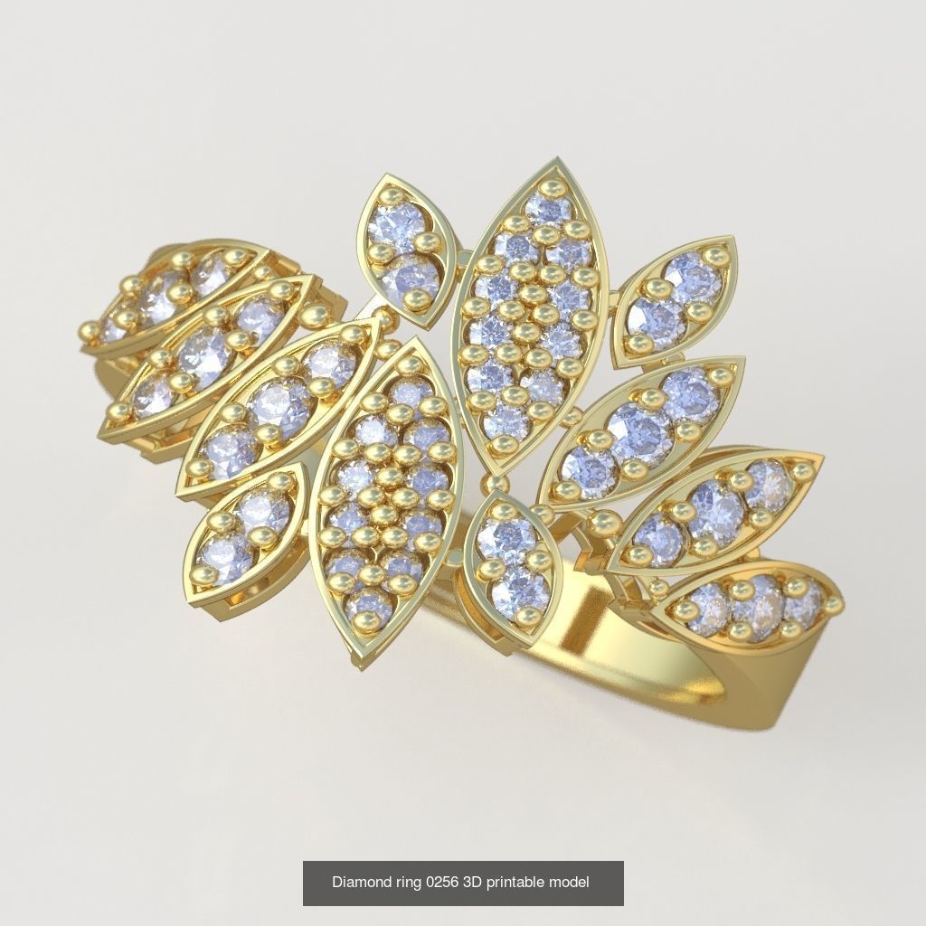 Ring Bracelet Earring and Pendant Set 3D printable model 0013 3D Model Collection_9