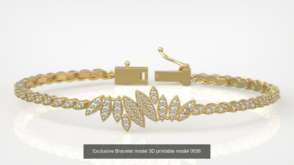 Ring Bracelet Earring and Pendant Set 3D printable model 0013 3D Model Collection_7