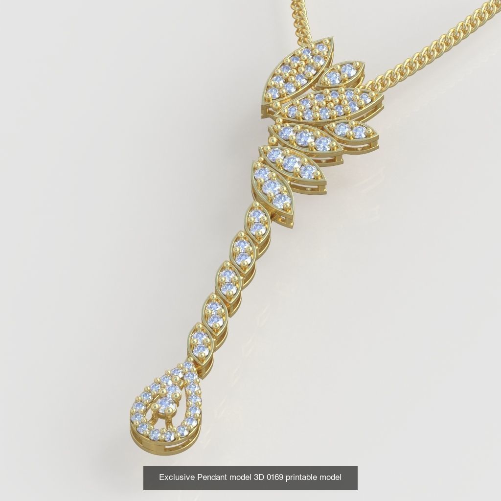 Ring Bracelet Earring and Pendant Set 3D printable model 0013 3D Model Collection_10