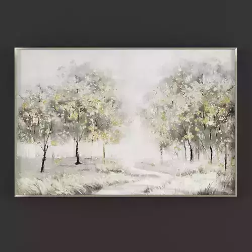 Pictures339 painting of trees in snow