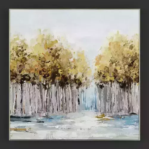 Pictures340 abstract painting of trees and water