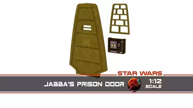 Jabbas Prison door 1-12 scale Blackseries 3D print model