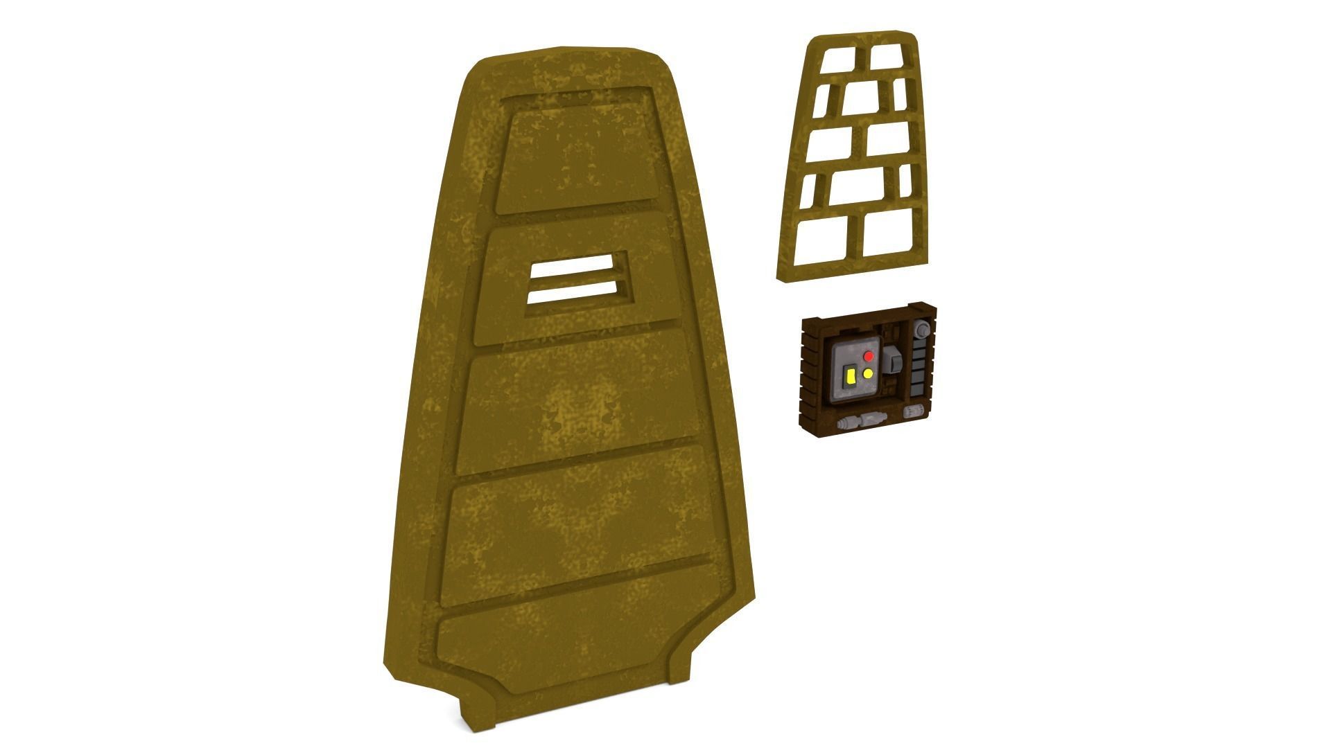 Jabbas Prison door 1-6 scale Hottoys 3D print model_4