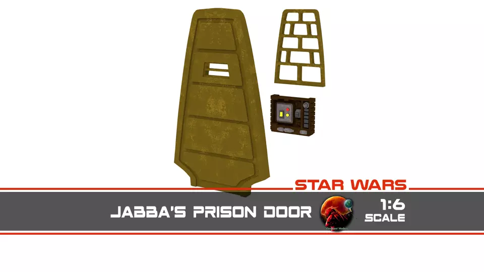 Jabbas Prison door 1-6 scale Hottoys 3D print model_0