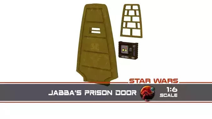 Jabbas Prison door 1-6 scale Hottoys 3D print model