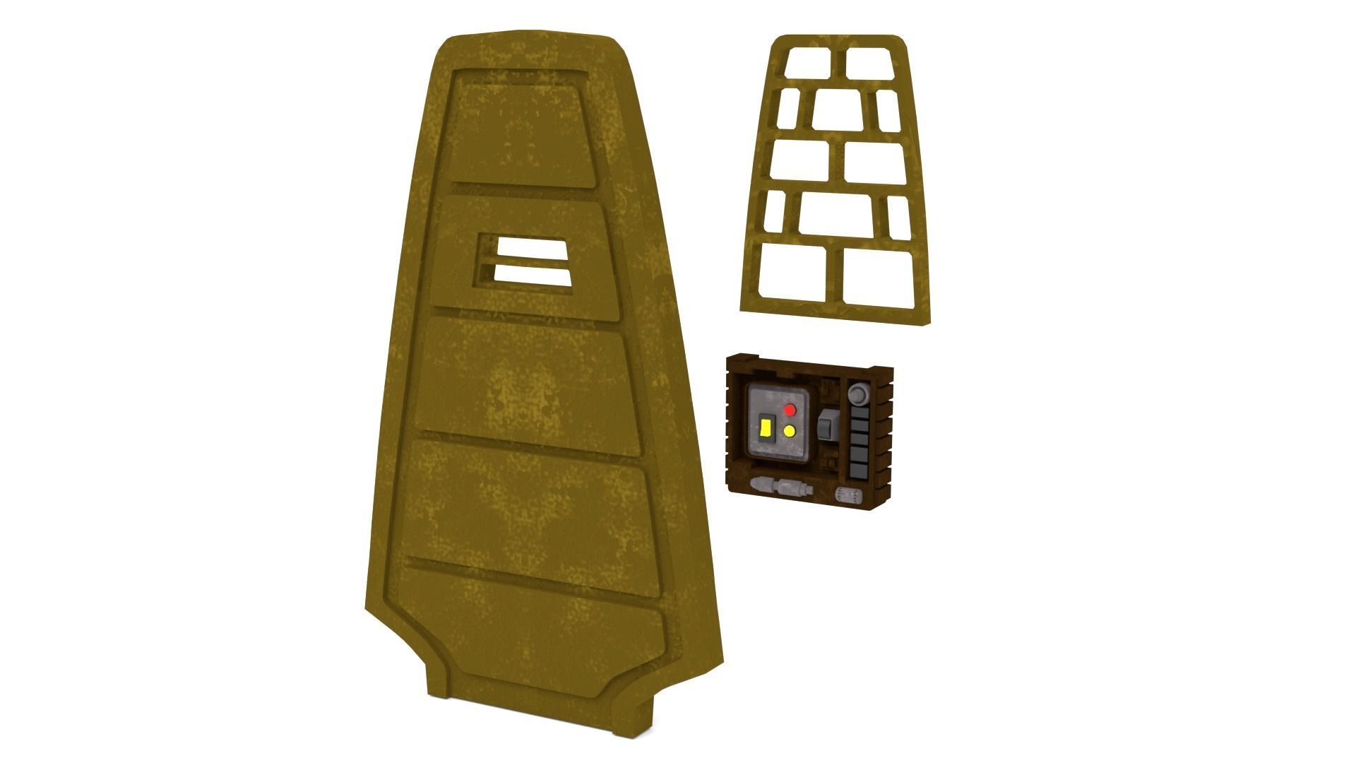 Jabbas Prison door 1-6 scale Hottoys 3D print model_2