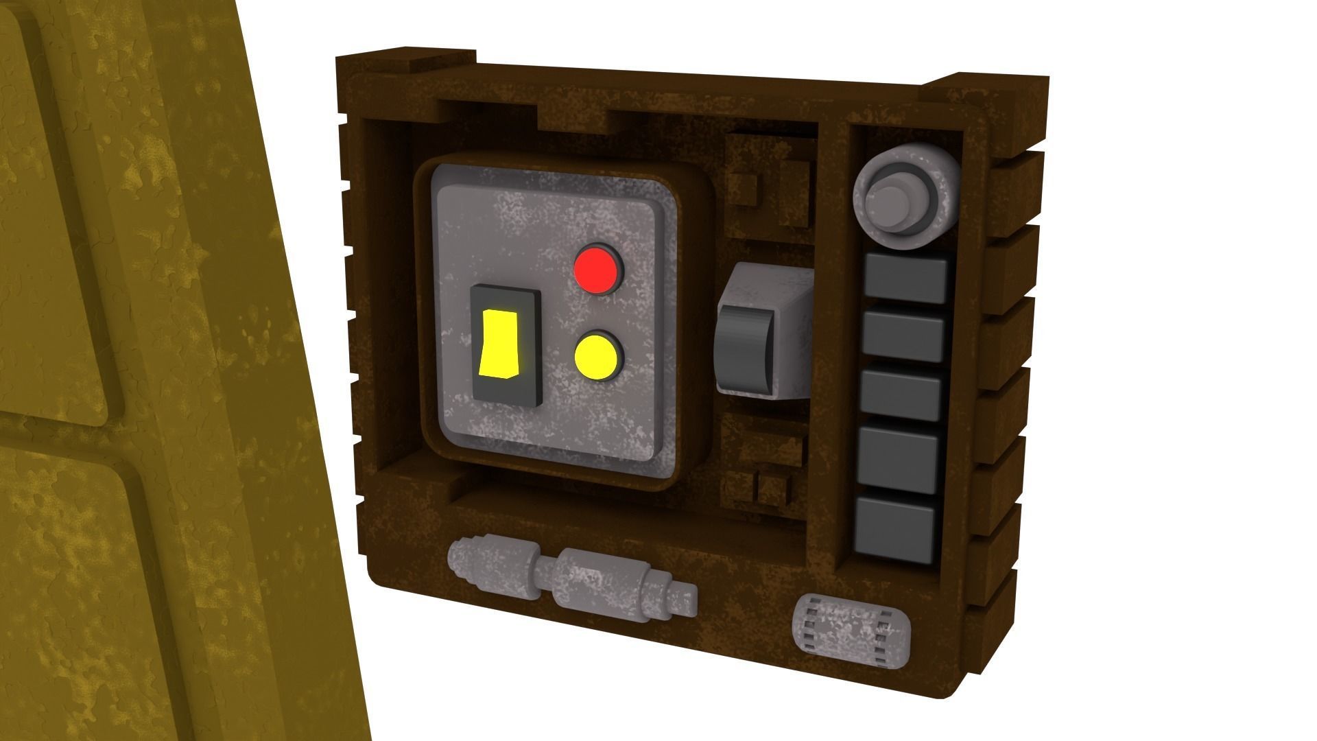 Jabbas Prison door 1-6 scale Hottoys 3D print model_3