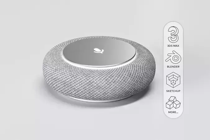 Google Meet Series One Mic Pod - Tabletop Microphone 3D model