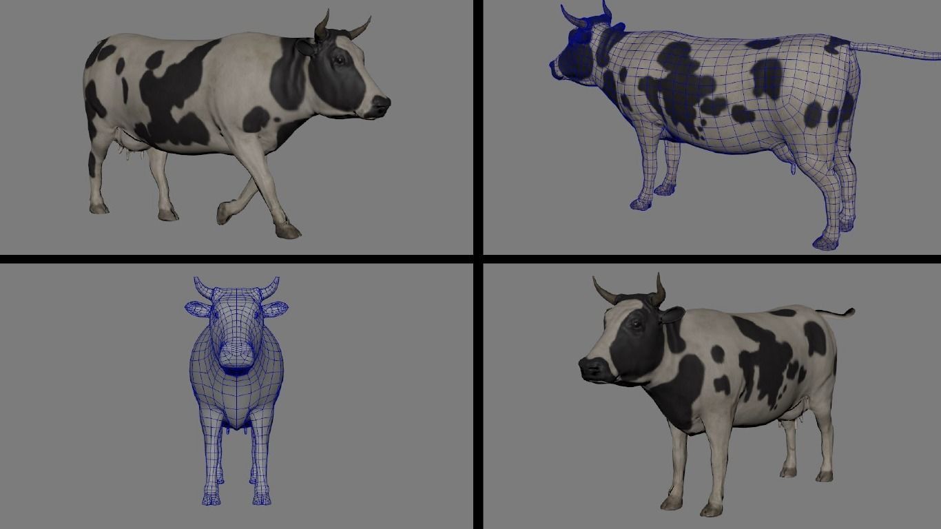 11 Farm - Domestic Animal Models Pack Low-poly  Low-poly 3D model_19