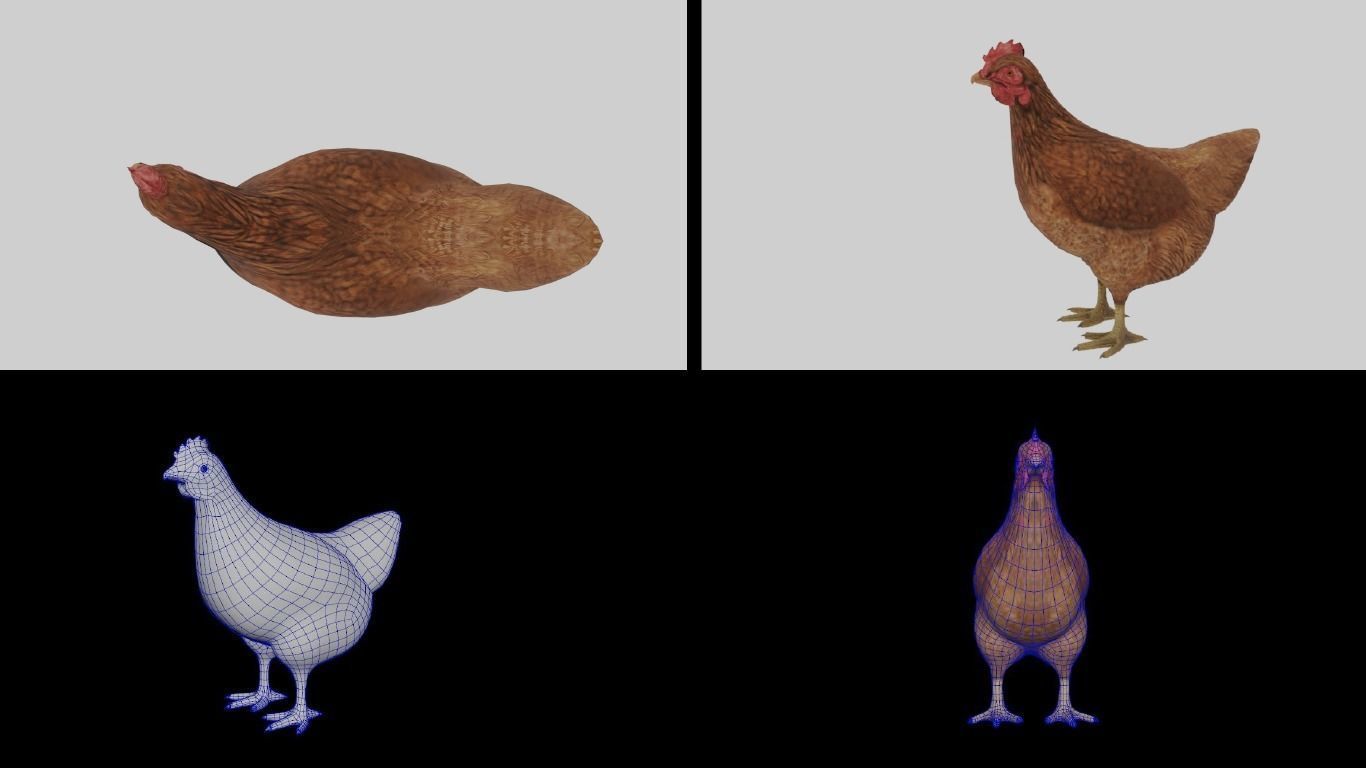 11 Farm - Domestic Animal Models Pack Low-poly  Low-poly 3D model_17