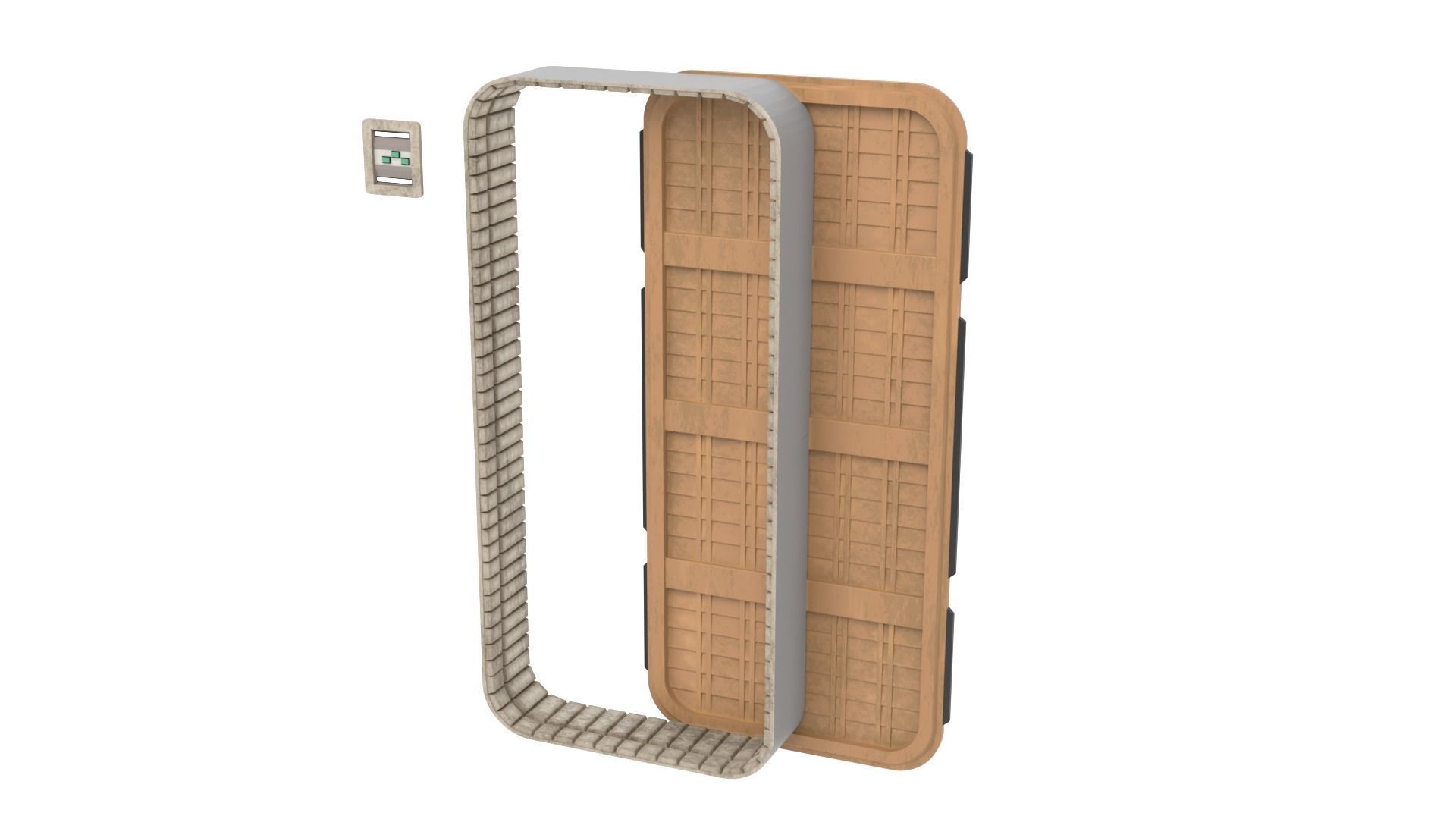 Cantina side door 1-18 scale Kenner Hasbro 3D print model_6