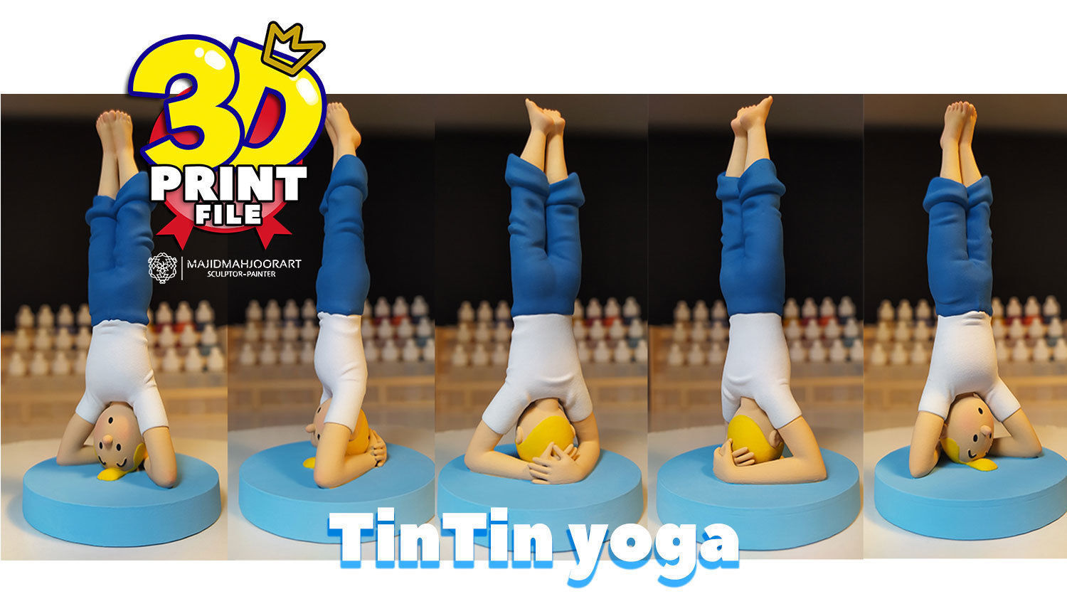TinTin yoga 3D print model_4