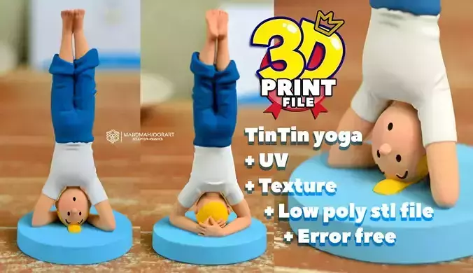 TinTin yoga  3D print model
