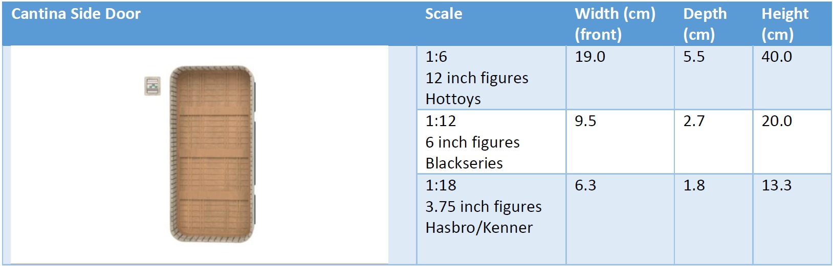 Cantina side door 1-6 scale Hottoys 3D print model_8