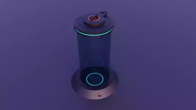 Sci-fi pod capsule lowpoly model Low-poly 3D model
