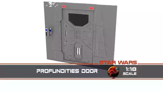 Profundities door 1-18 scale Kenner Hasbro 3D print model