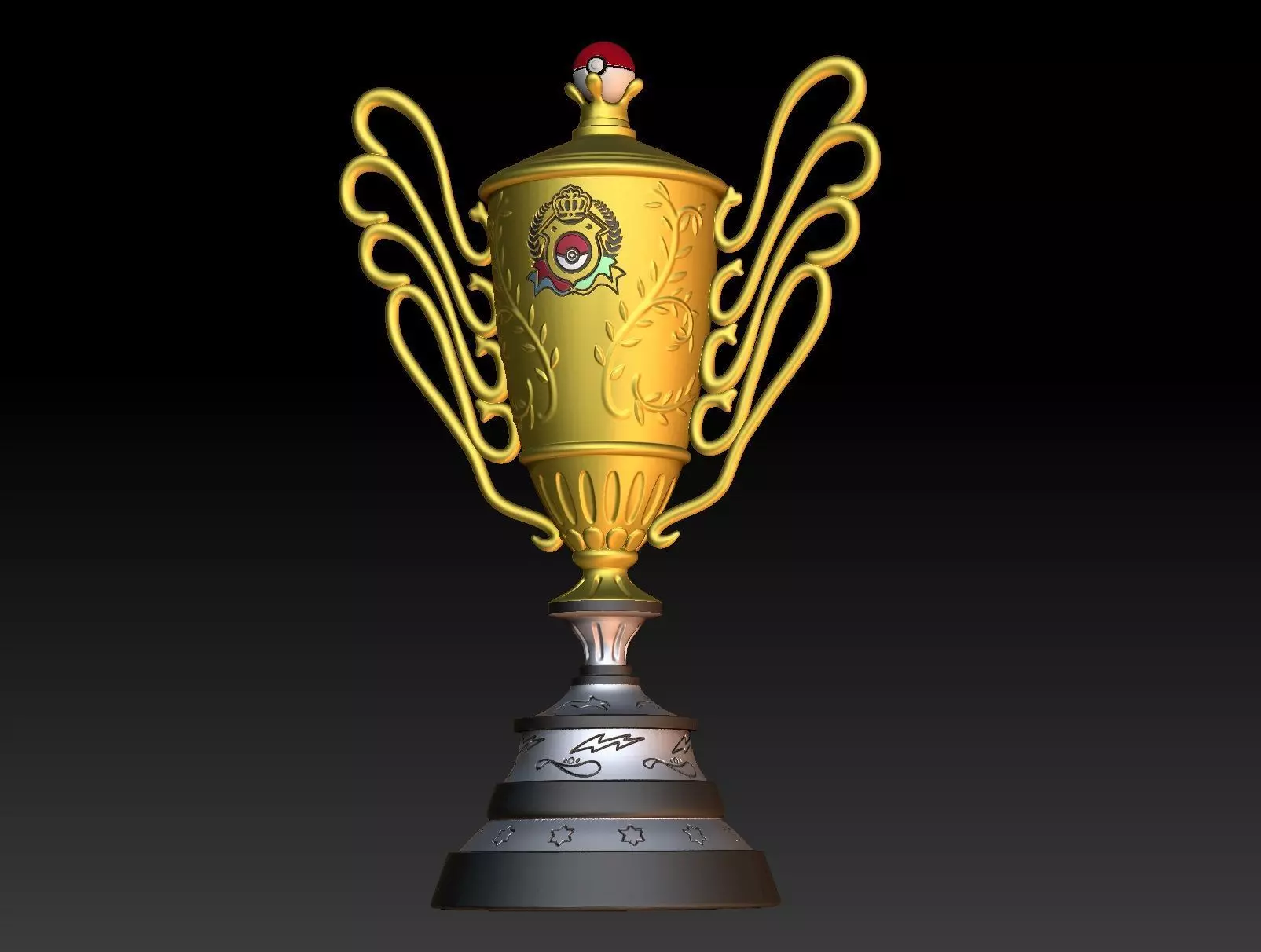 Pokemon Champion Trophy 3D print model