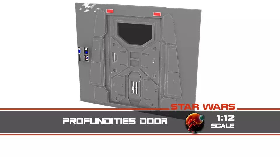 Profundities door 1-12 scale Blackseries 3D print model_0