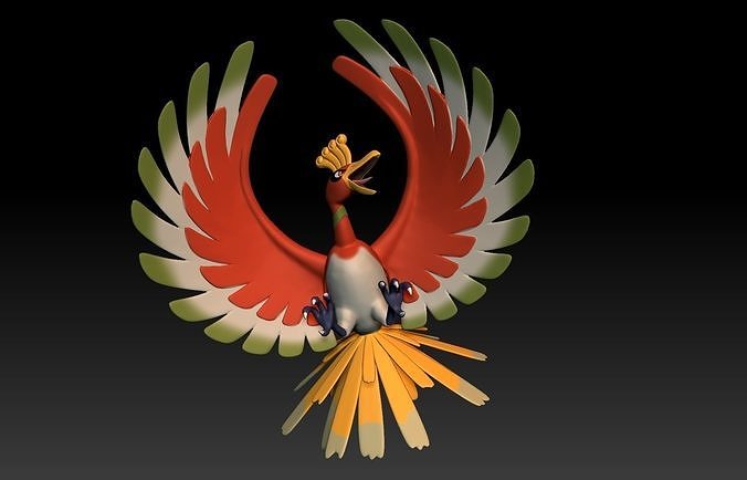 Pokemon Ho-oh 3D print model