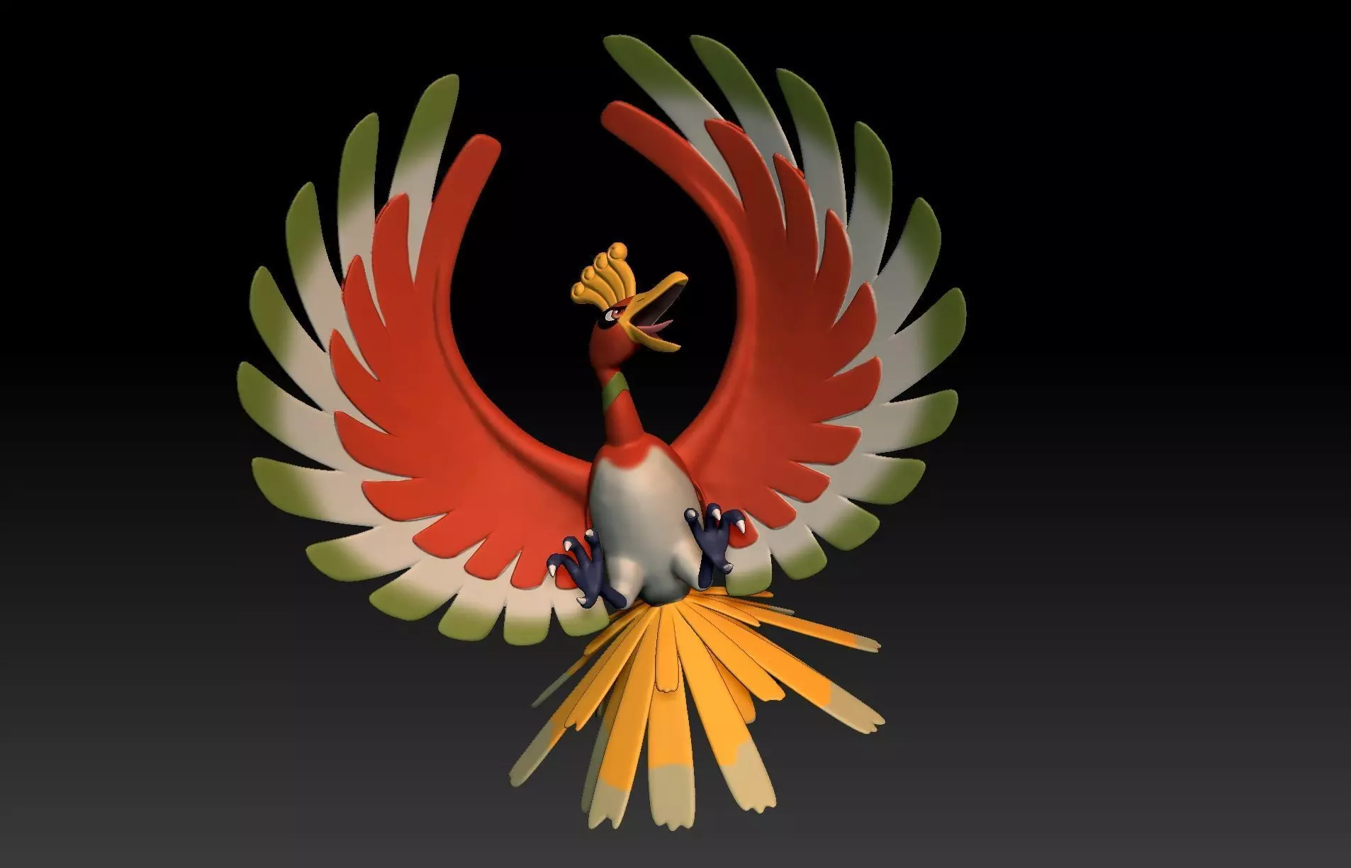 Pokemon Ho-oh 3D print model_0