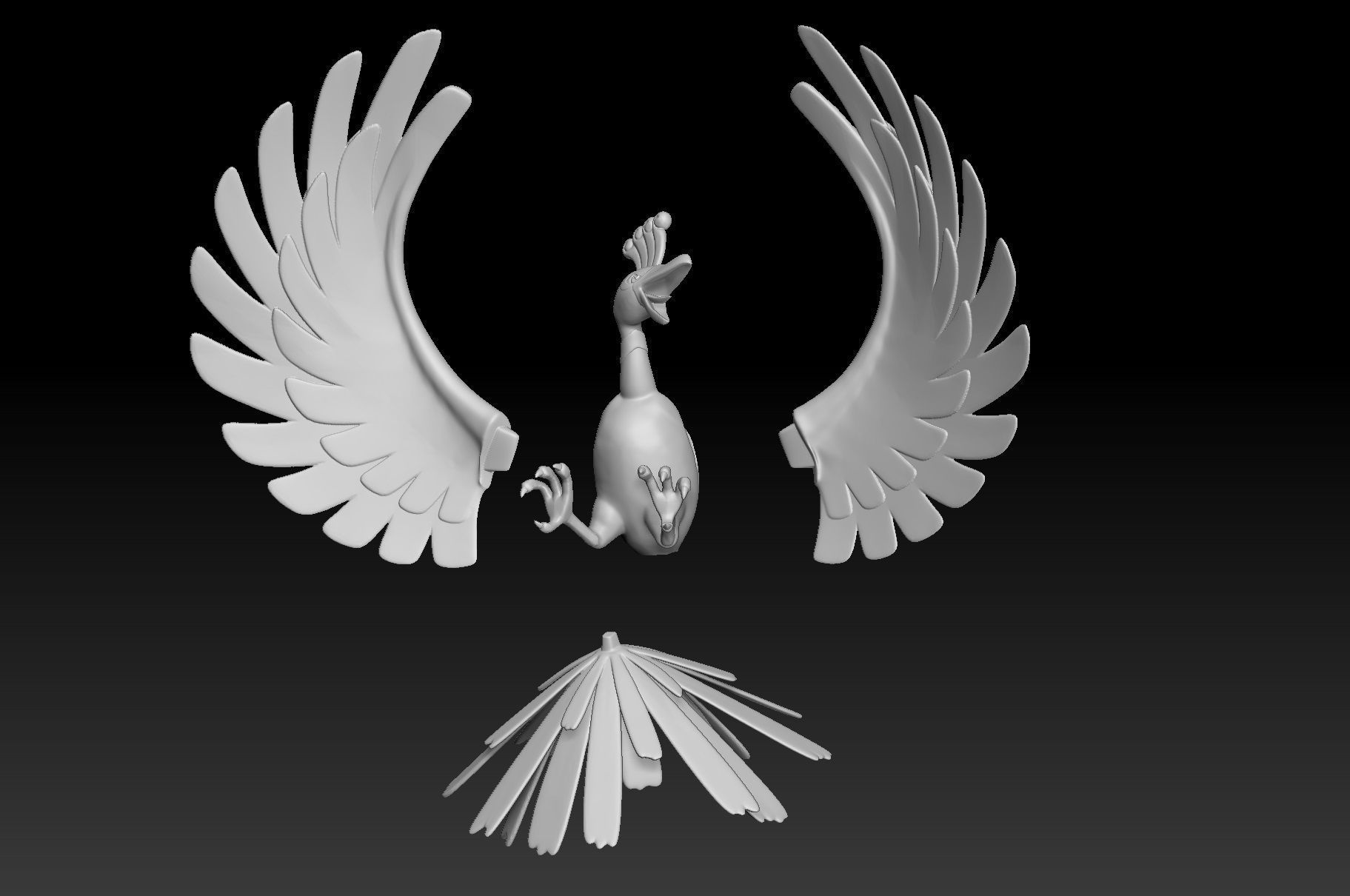 Pokemon Ho-oh 3D print model_2
