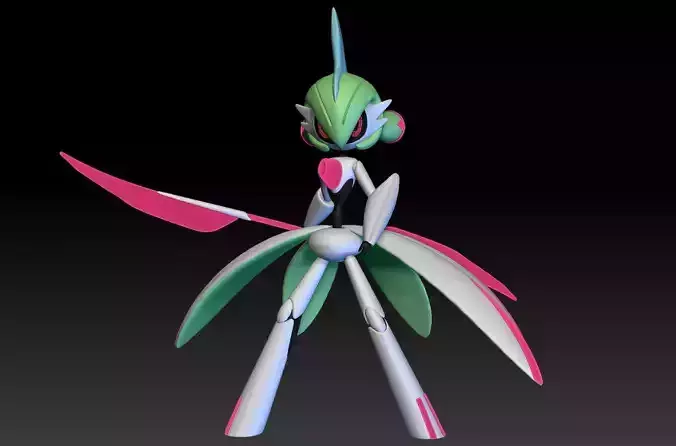 Pokemon Paradox Future Gardevoir Gallade Iron Valiant 3D print model