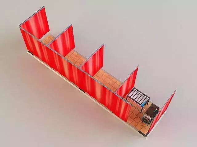 Welding-Cabine booth with curtains