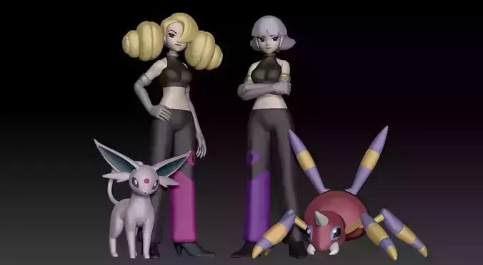 Pokemon Heroes movie Oakley Annie 3D print model