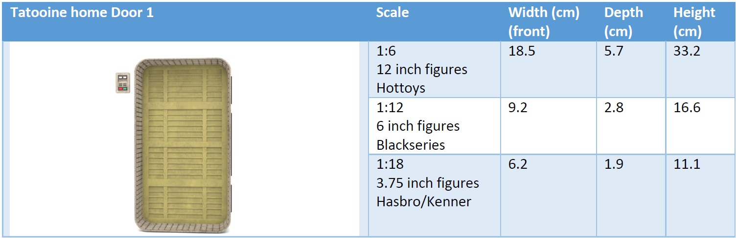 Tatooine home door 1 1-18 scale Kenner Hasbro 3D print model_7