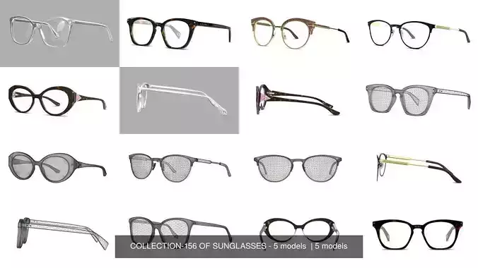 COLLECTION-156 OF SUNGLASSES - 5 models  