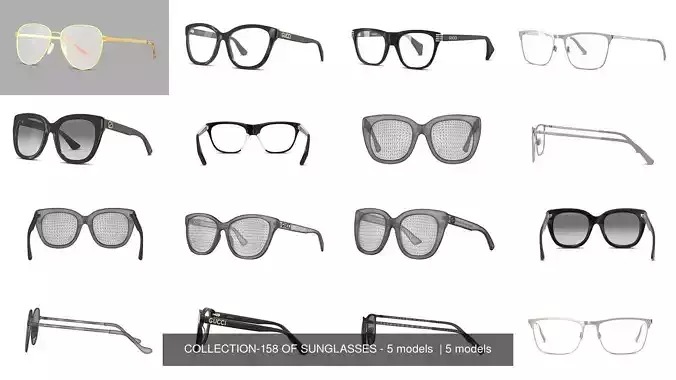 COLLECTION-158 OF SUNGLASSES - 5 models  