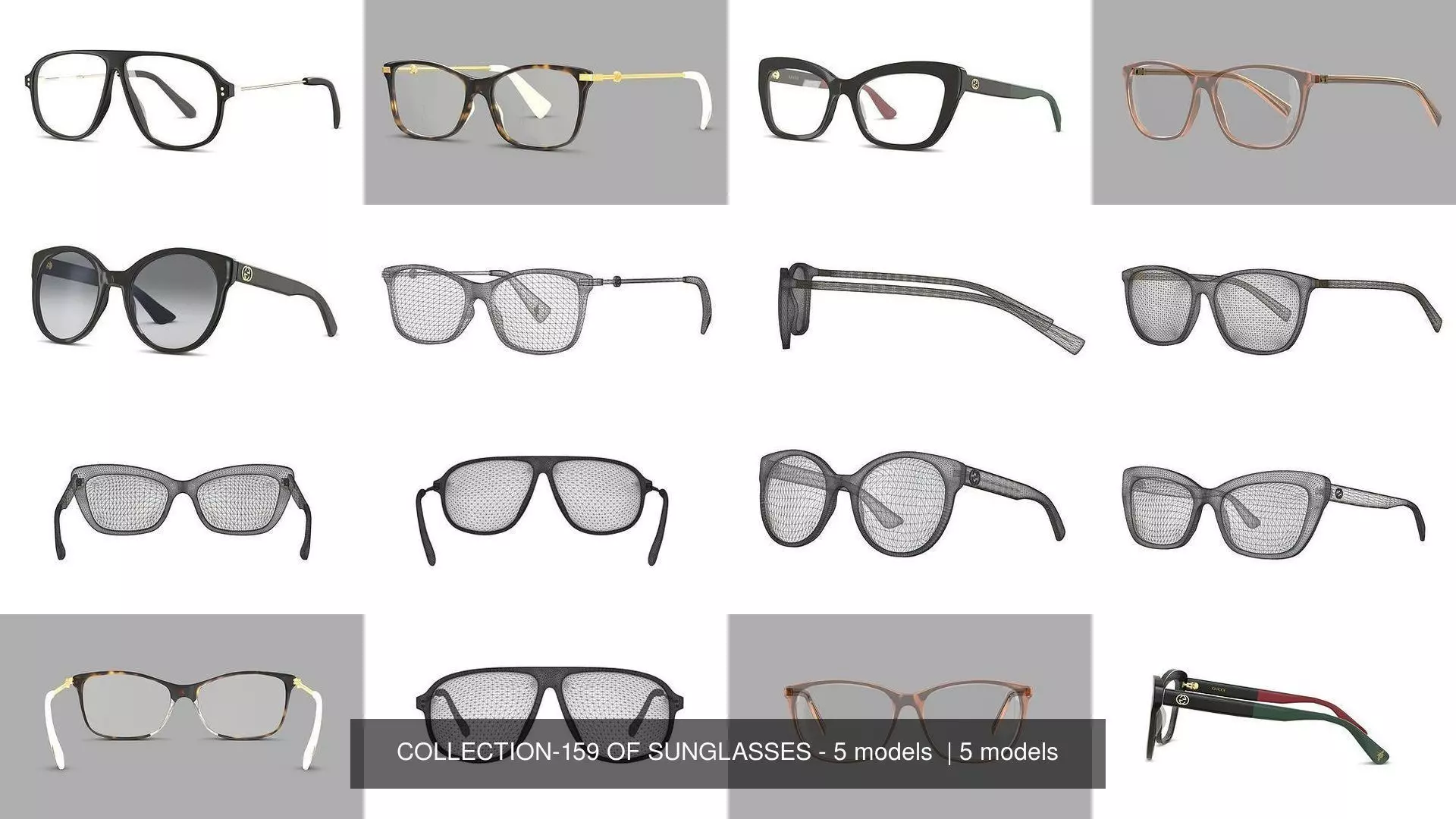 COLLECTION-159 OF SUNGLASSES - 5 models _0