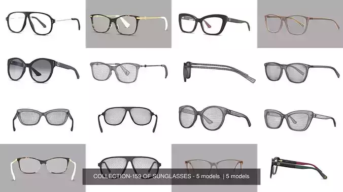 COLLECTION-159 OF SUNGLASSES - 5 models 