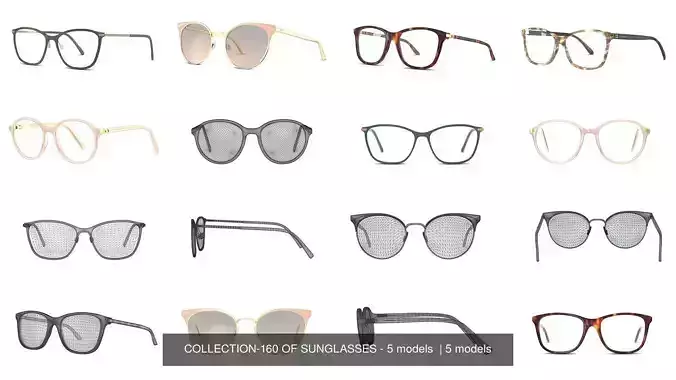 COLLECTION-160 OF SUNGLASSES - 5 models  