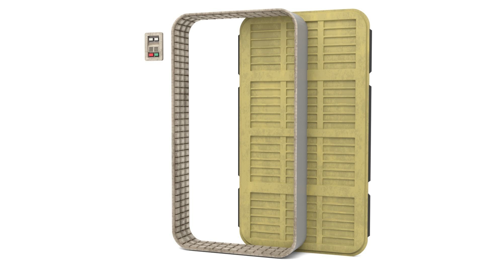 Tatooine home door 1 1-12 scale Blackseries 3D print model_6