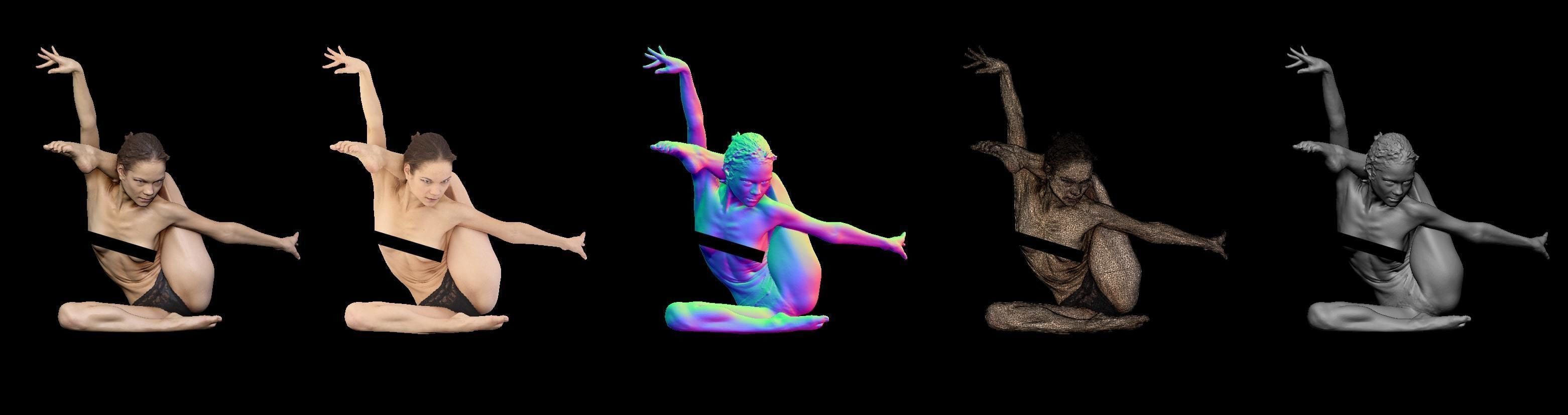 Female Scan - Sylph Artistic Pose 308 3D model_1