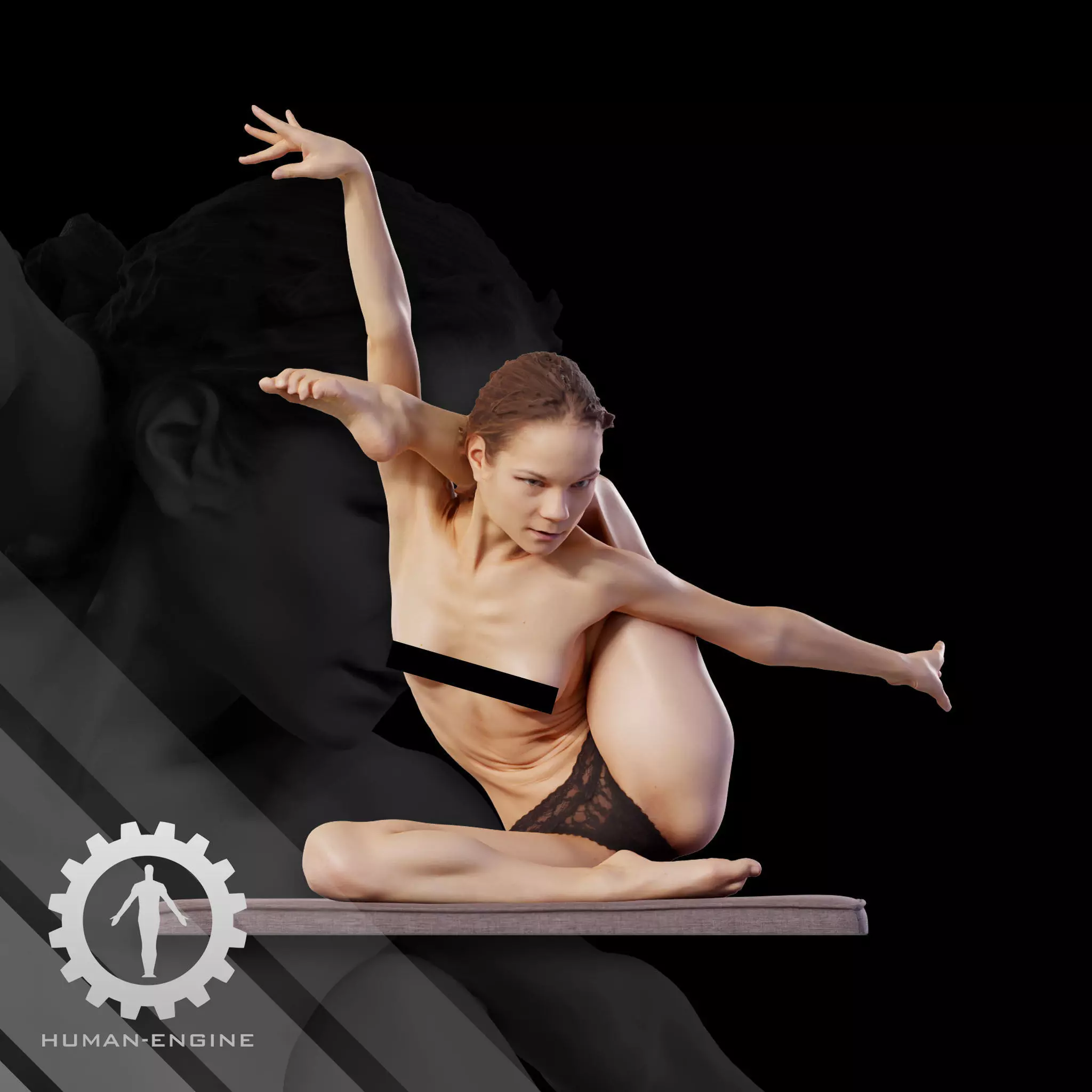 Female Scan - Sylph Artistic Pose 308 3D model_0