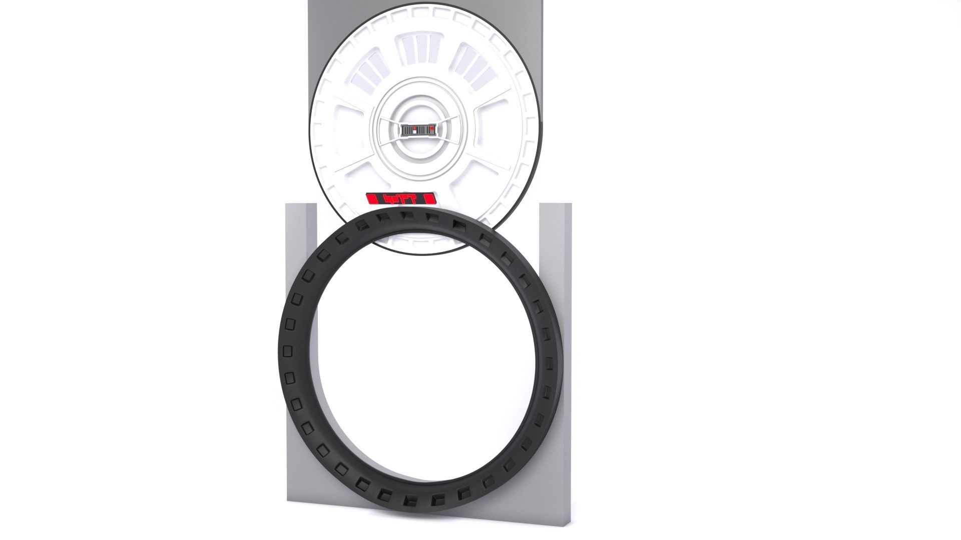 Prison ship cell door 1-18 scale Kenner Hasbro 3D print model_6