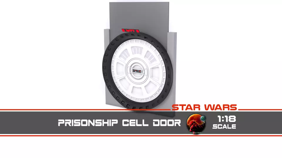 Prison ship cell door 1-18 scale Kenner Hasbro 3D print model_0