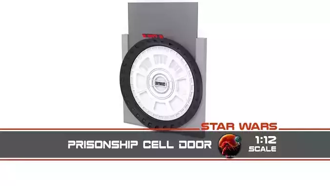Prison ship cell door 1-12 scale Blackseries 3D print model