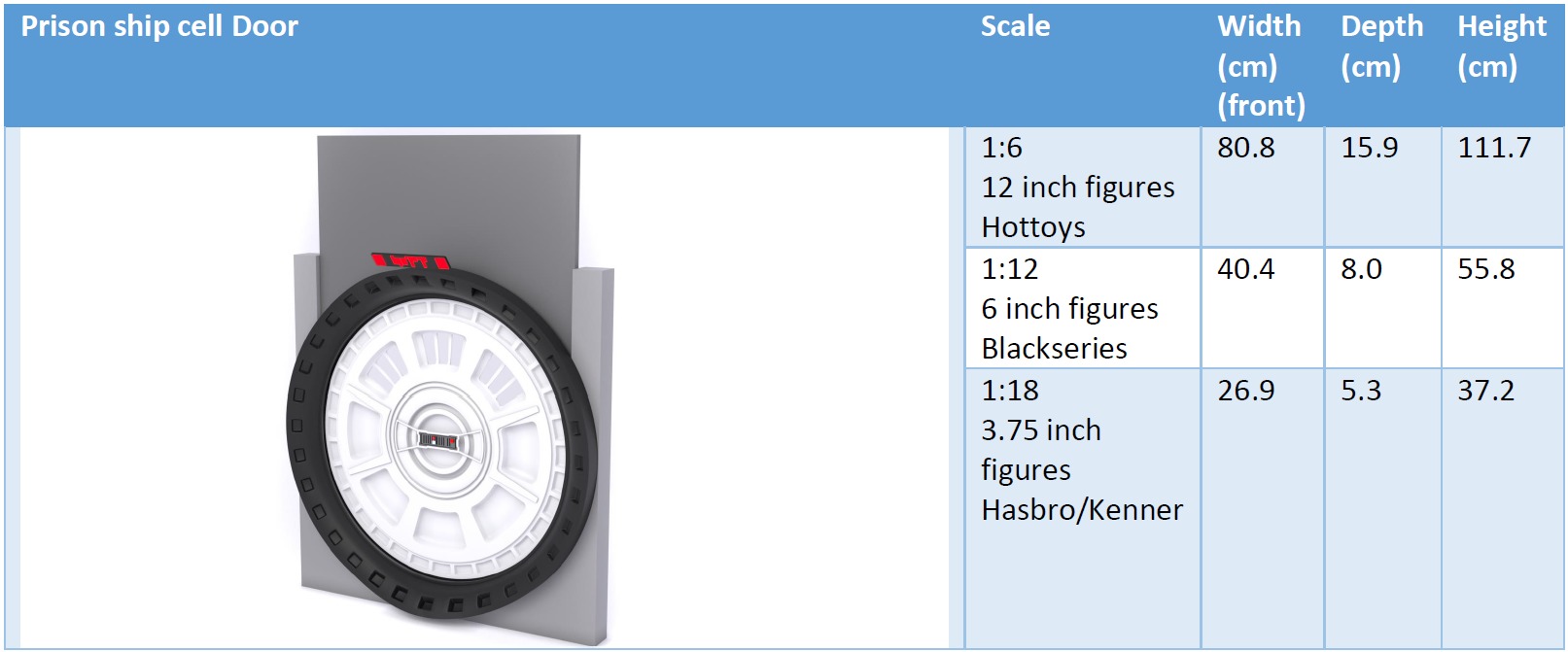 Prison ship cell door 1-6 scale Hottoys 3D print model_10