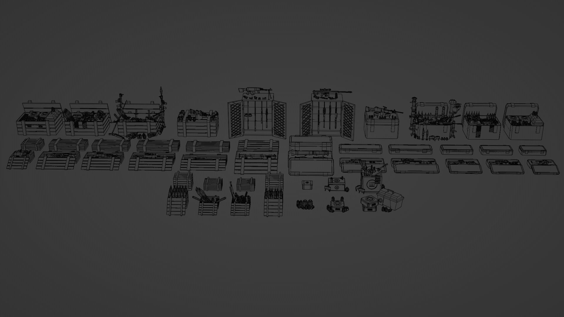 Low Poly Weapon And Container Assets Low-poly 3D model_10