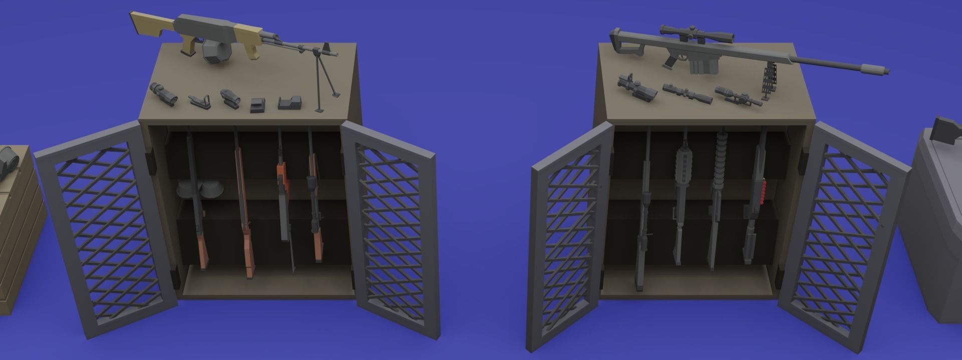 Low Poly Weapon And Container Assets Low-poly 3D model_6