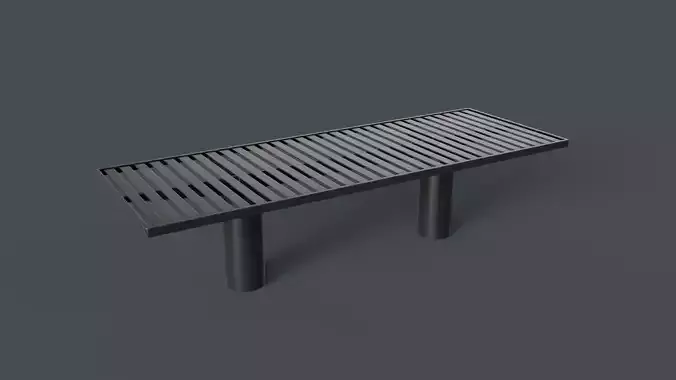 Metal Modern Bench 21 PBR Game Ready