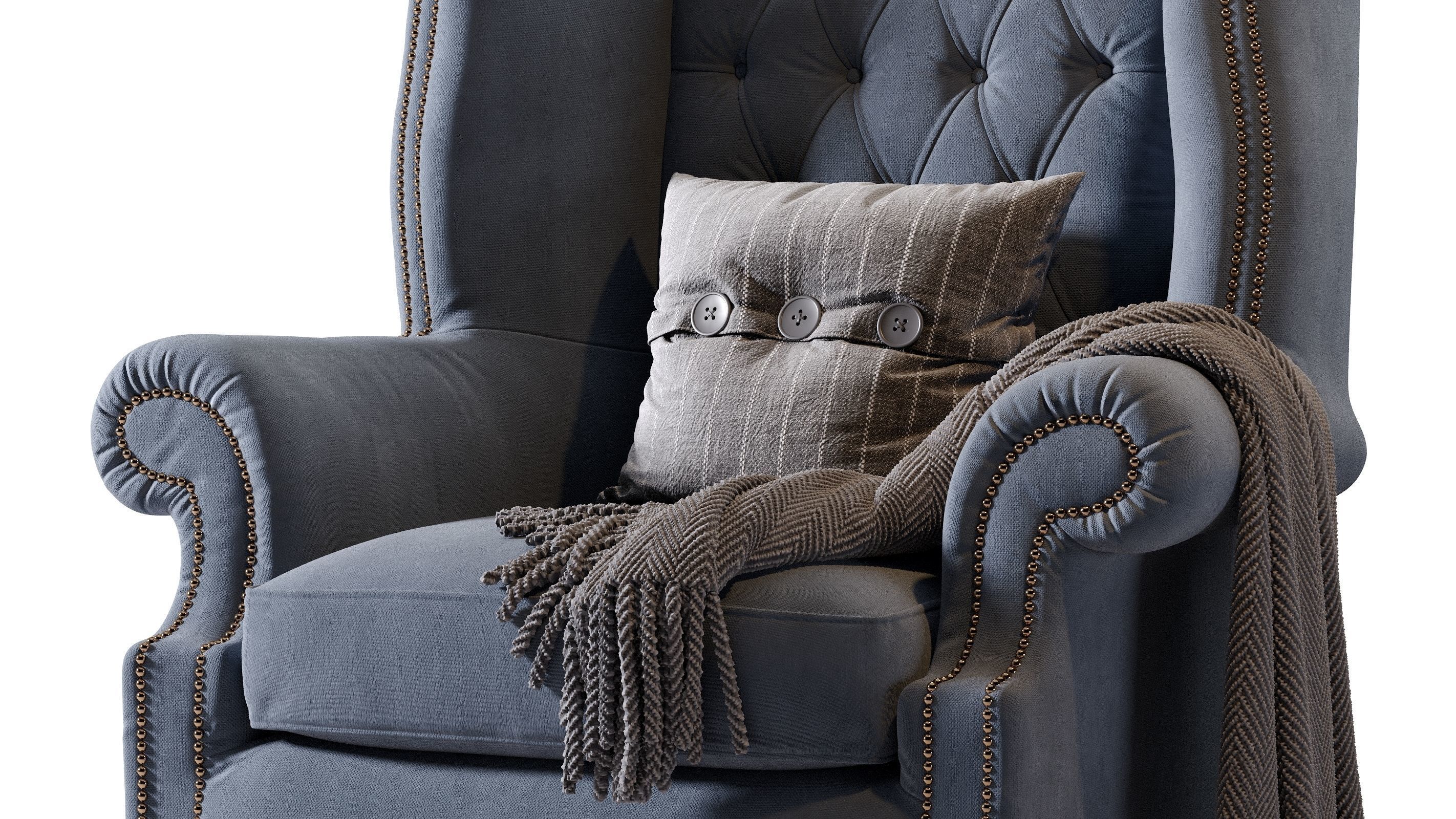 Chesterfield Quee 3D model_12