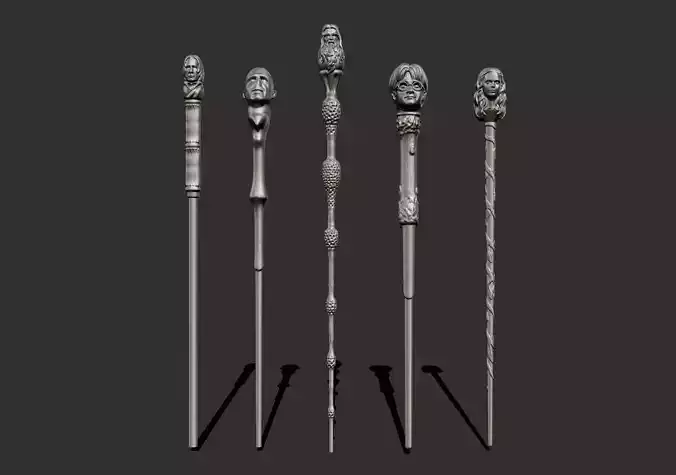 magic wands 3D Model Collection