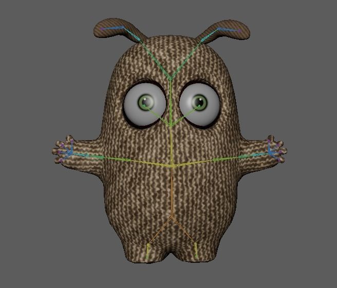 Cute Cloth Monster Low-poly 3D model_10