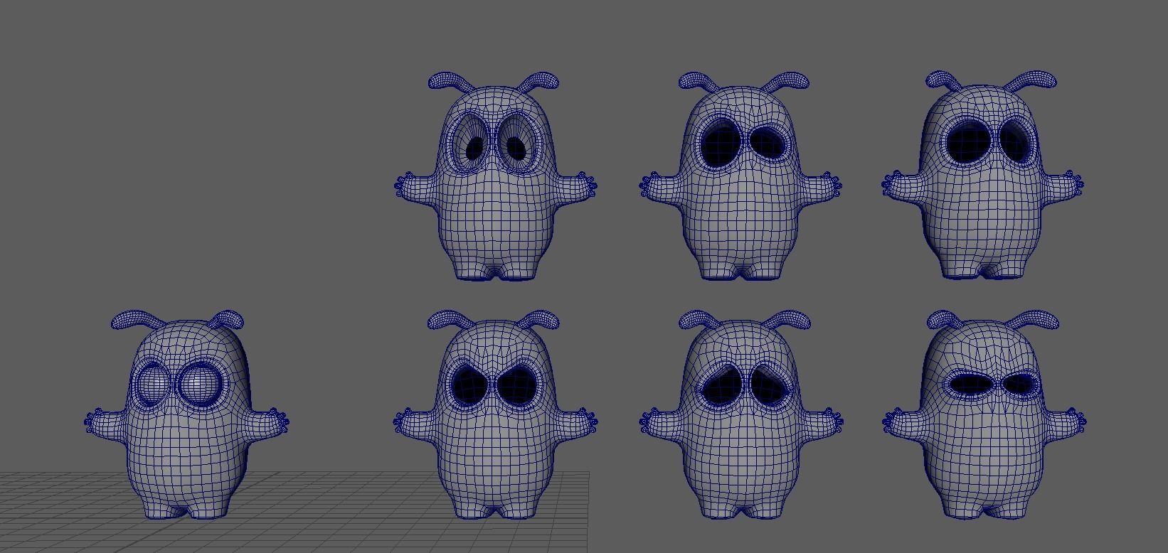 Cute Cloth Monster Low-poly 3D model_13