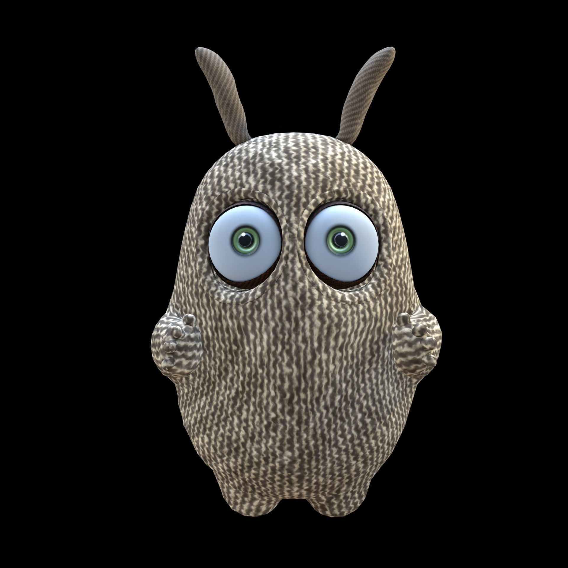 Cute Cloth Monster Low-poly 3D model_22
